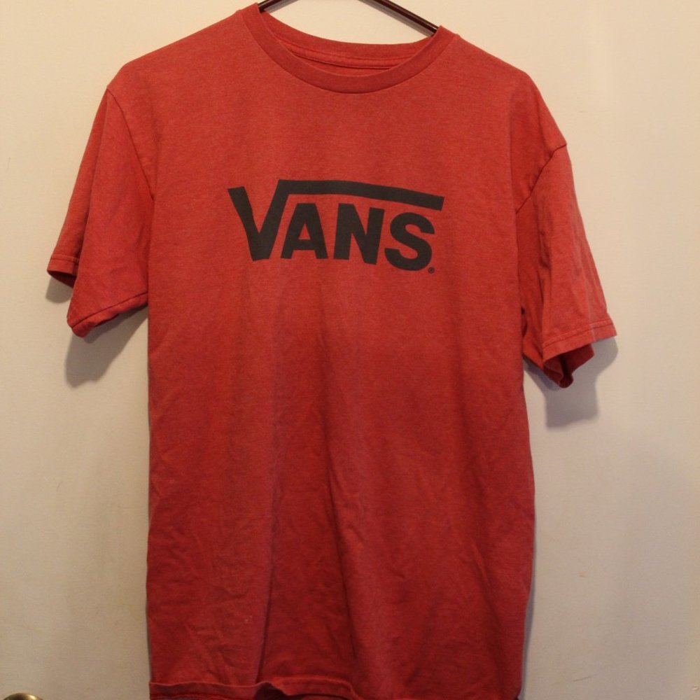 Mens Vans T shirt - Size Medium - Red (162)